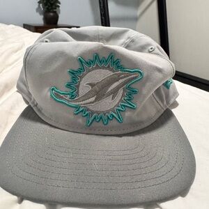 Miami Dolphins Gray Cap with Teal Logo